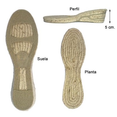 SUELA CUÑA ALPARGATA...